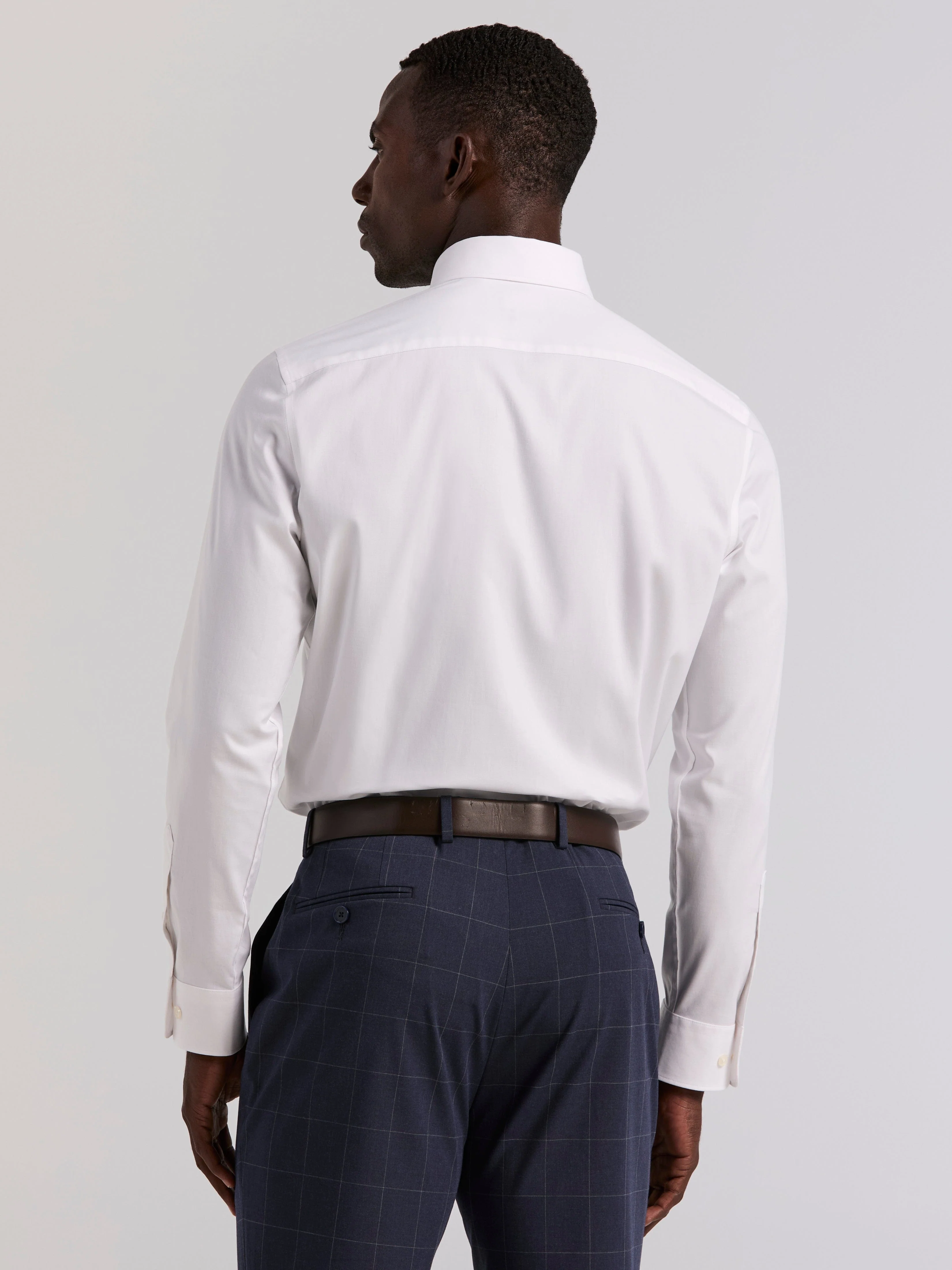 Cotton Blend Slim Fit Dress Shirt - Image 13