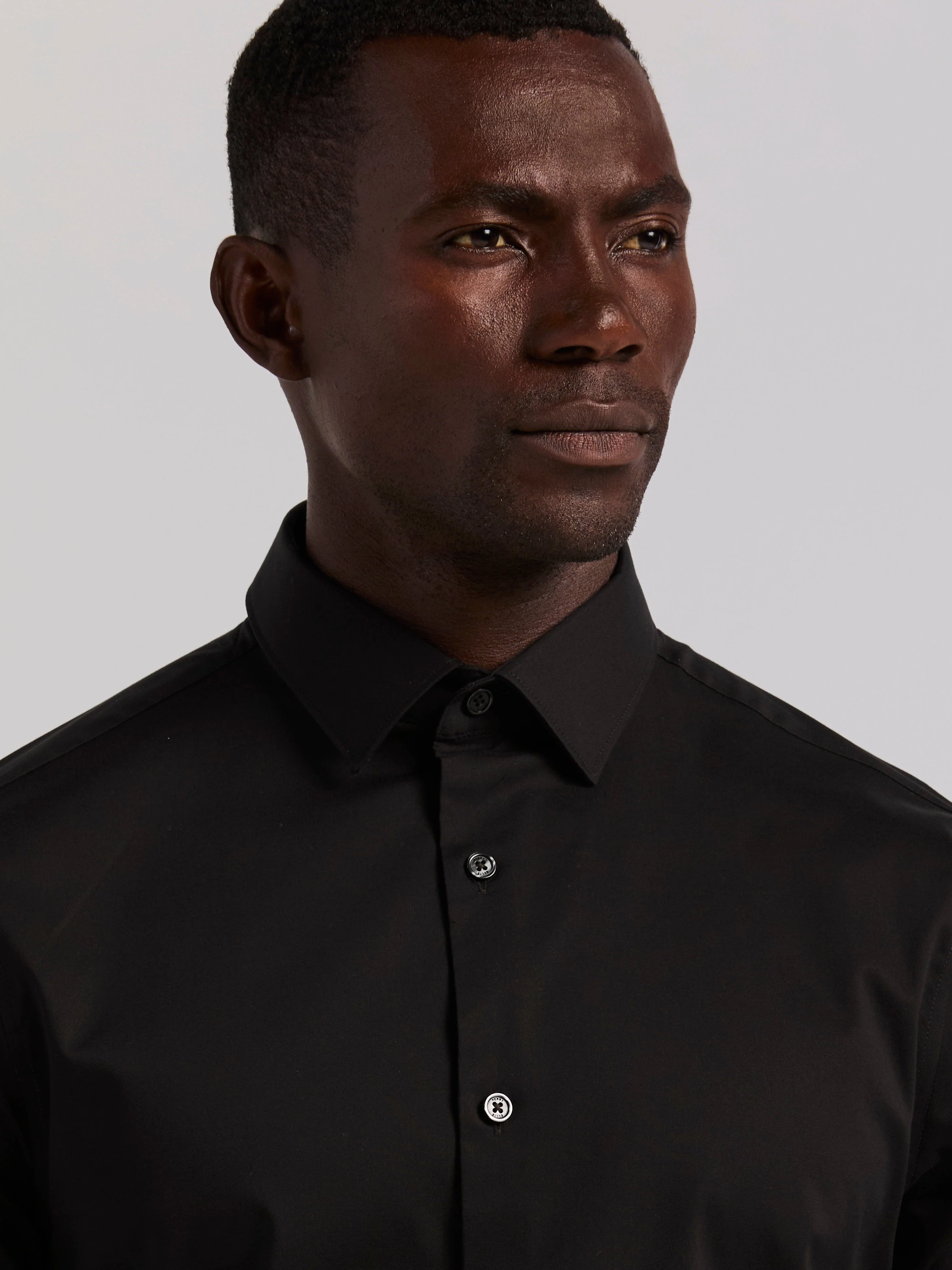 Cotton Blend Slim Fit Dress Shirt - Image 7