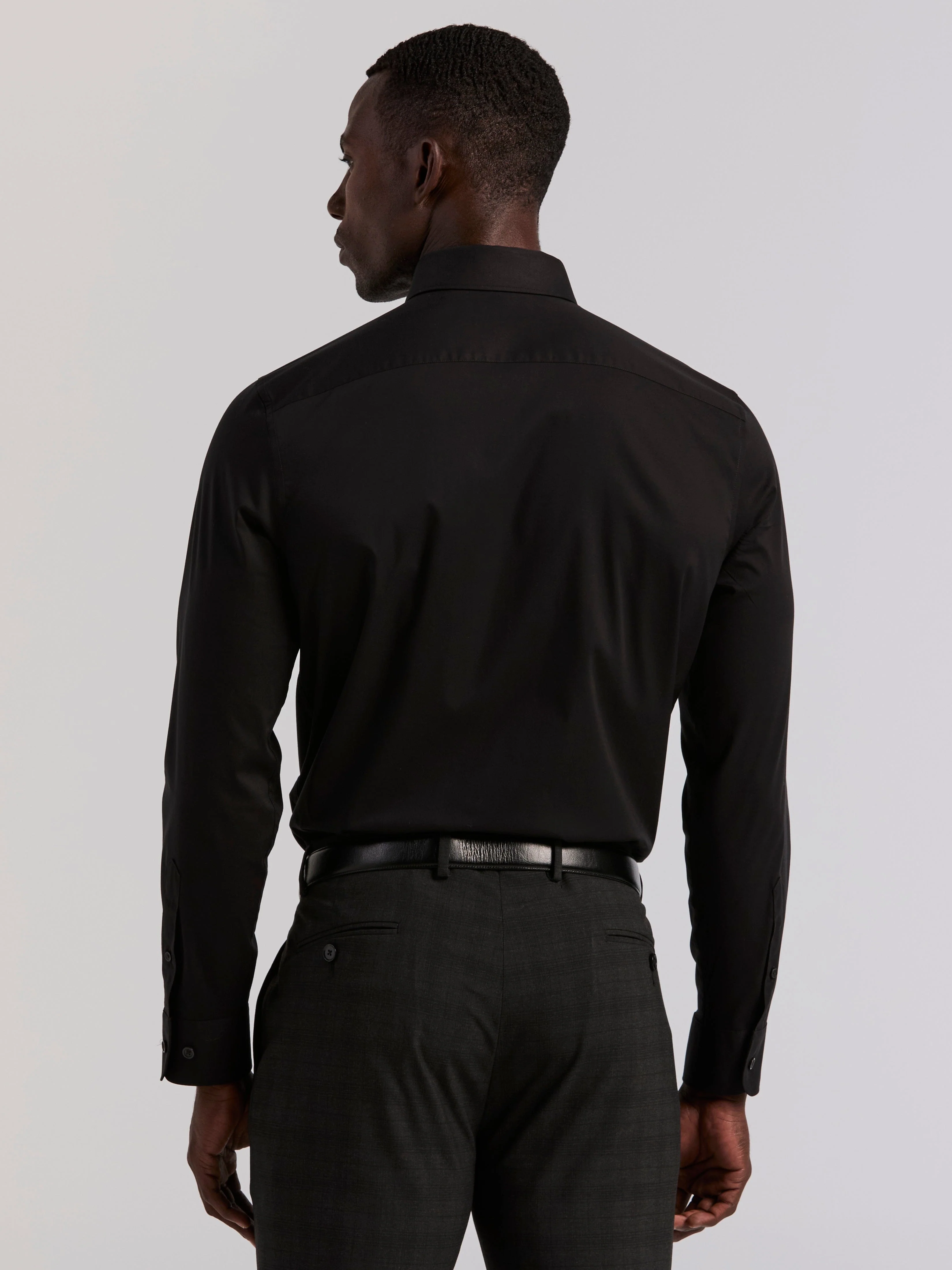 Cotton Blend Slim Fit Dress Shirt - Image 8