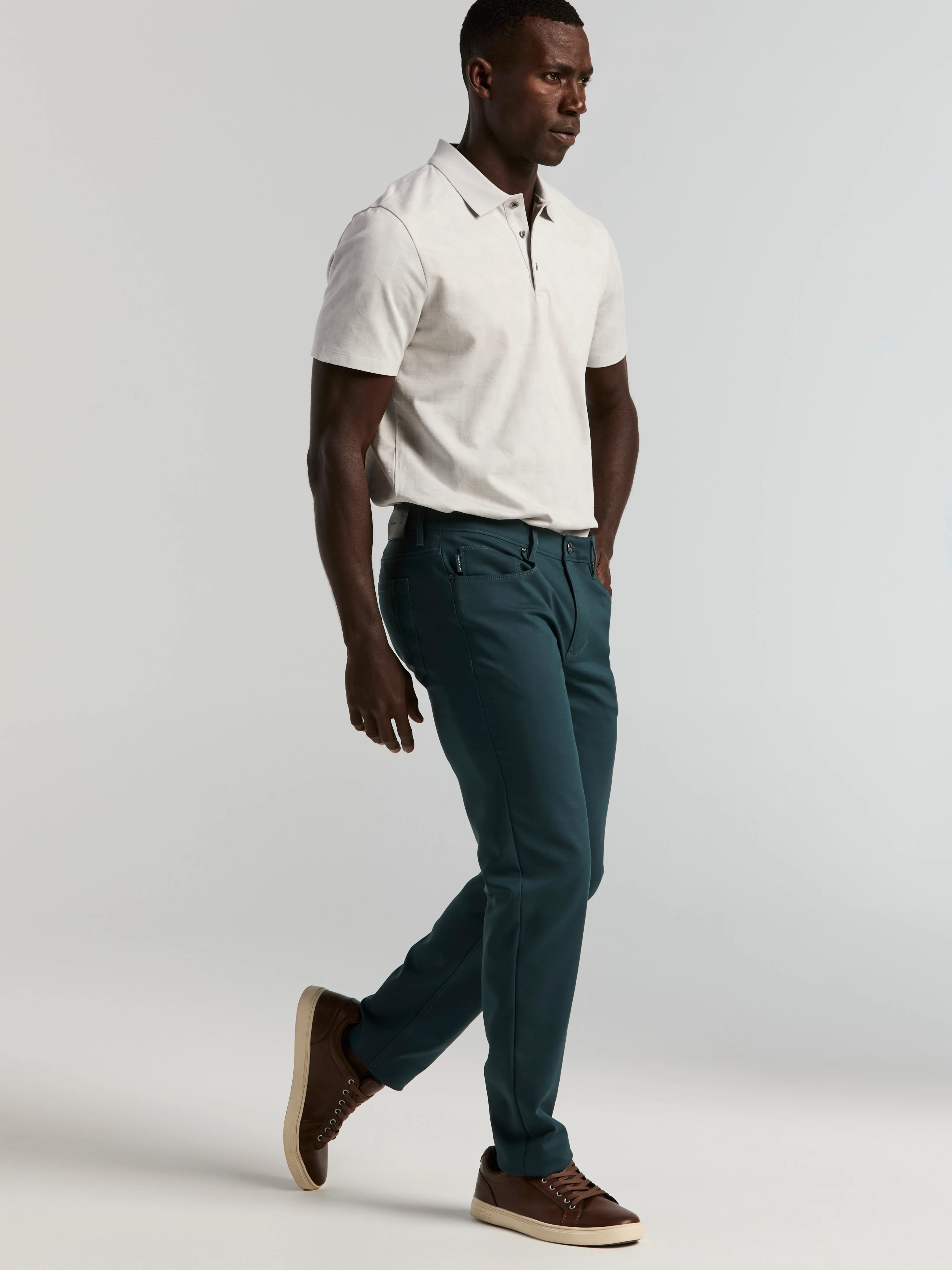 Slim Fit Double Cloth 5-Pocket Pants - Image 5