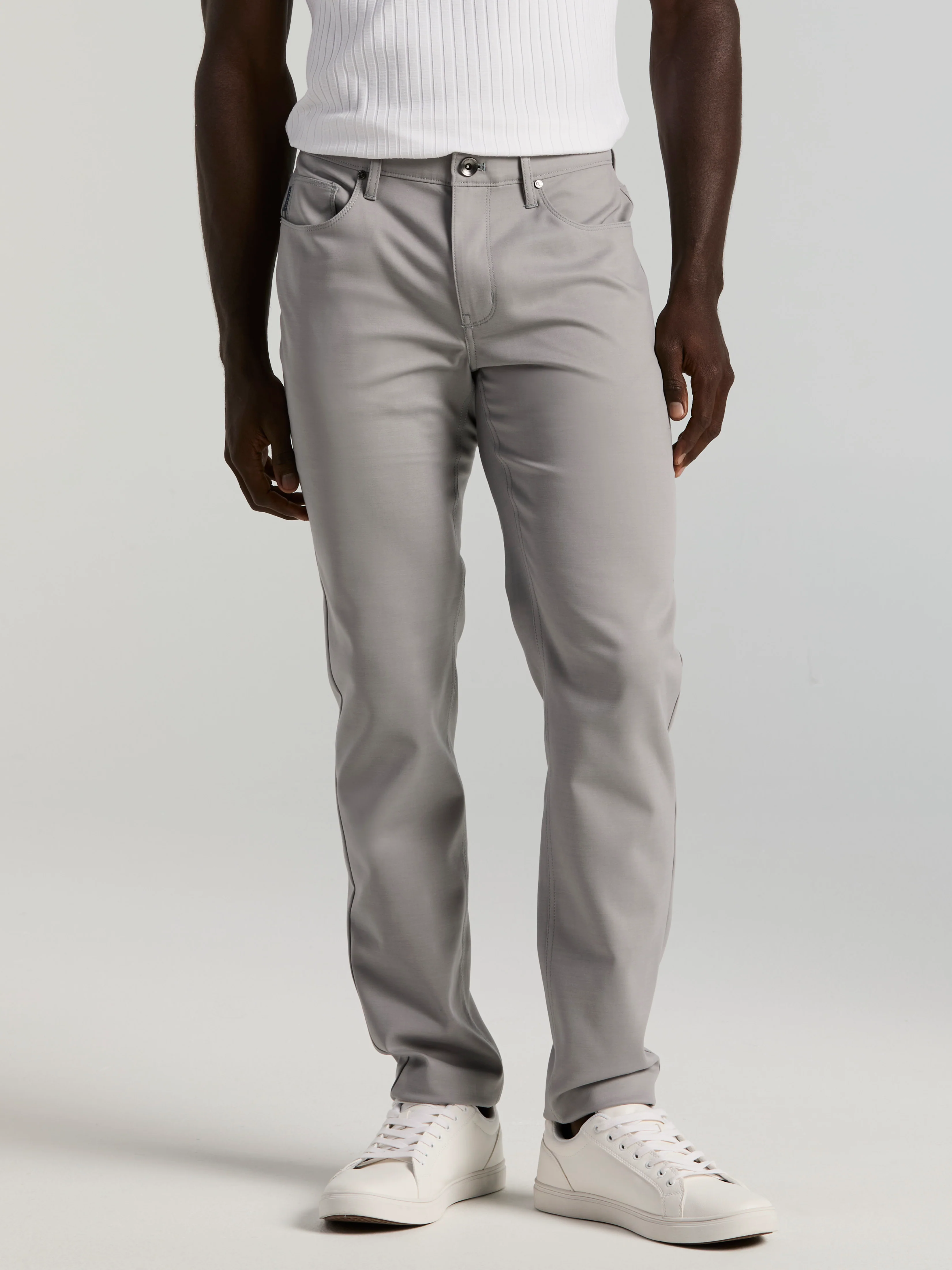 Slim Fit Double Cloth 5-Pocket Pants - Image 6