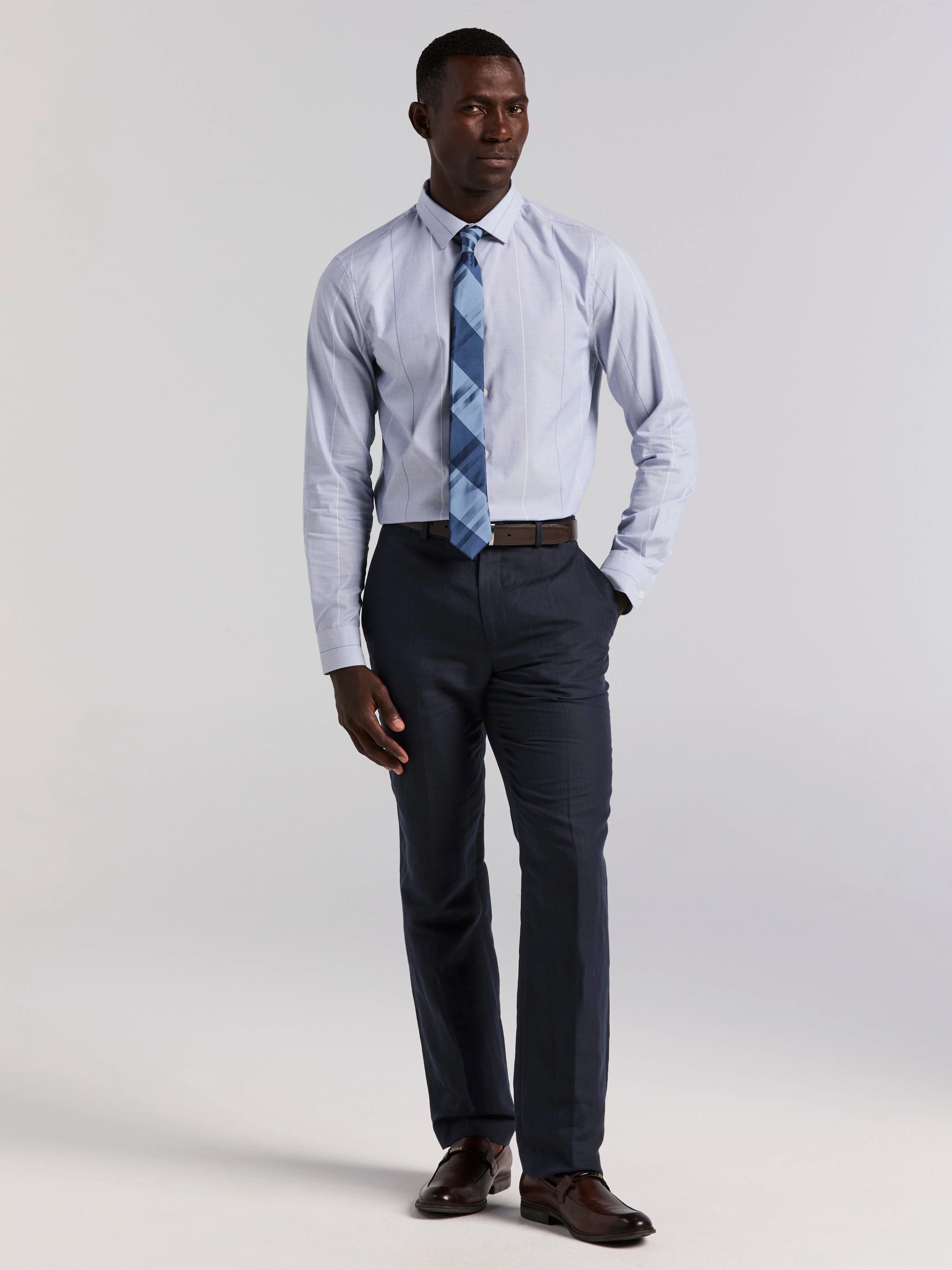 Linen Blend Herringbone Suit Pant - Image 5