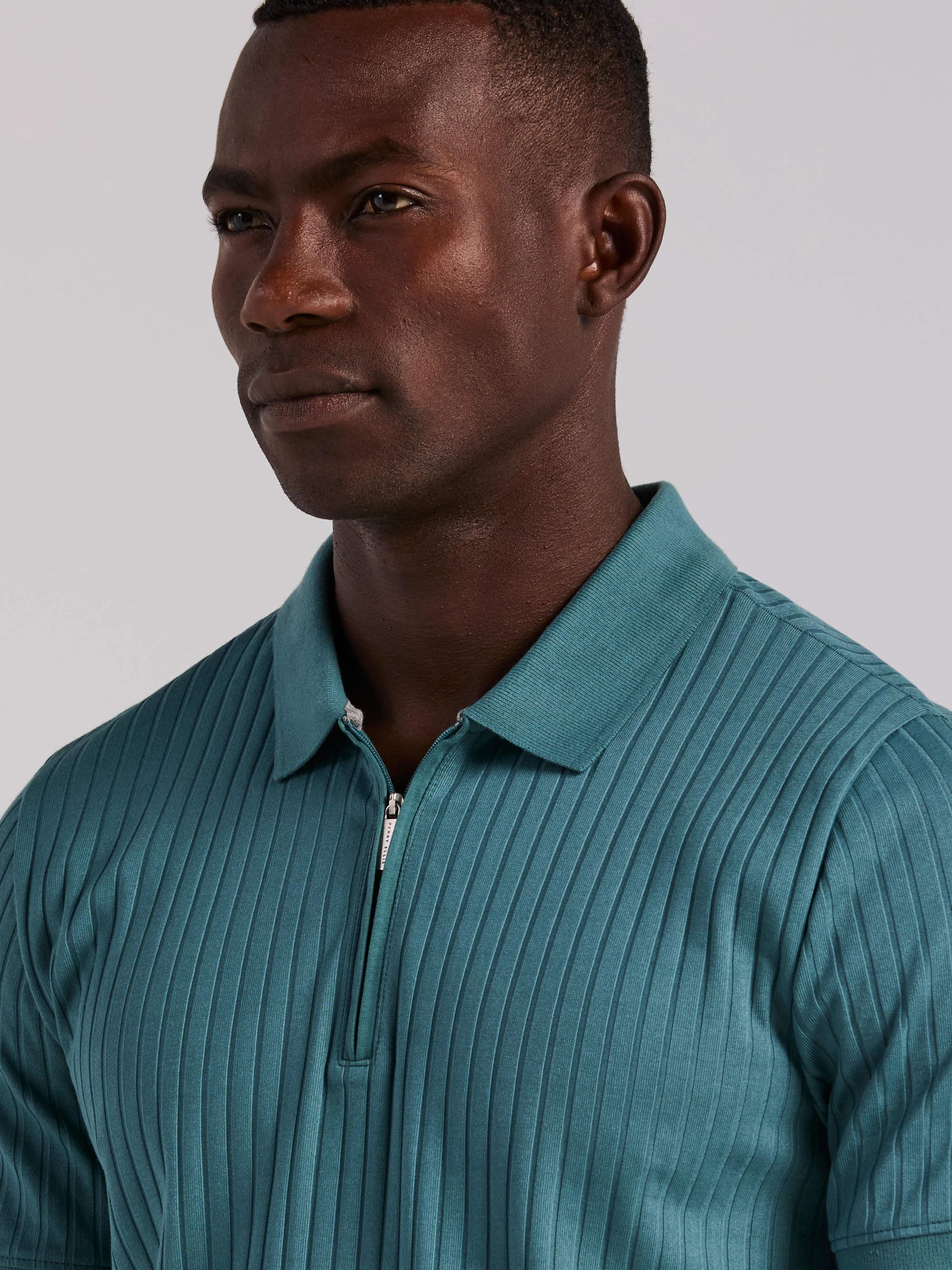 Quarter Zip Ribbed Polo - Image 2