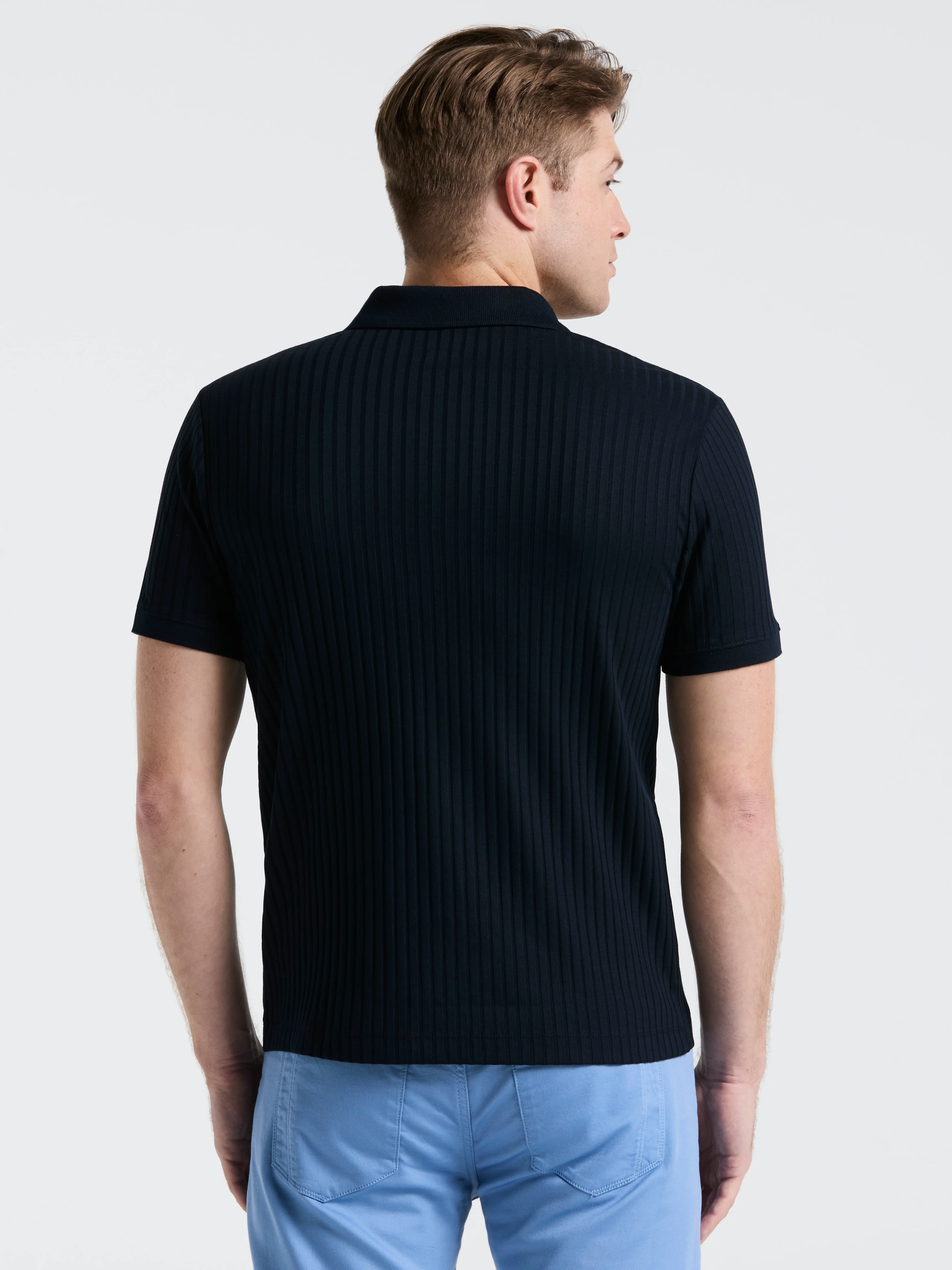 Quarter Zip Ribbed Polo - Image 30