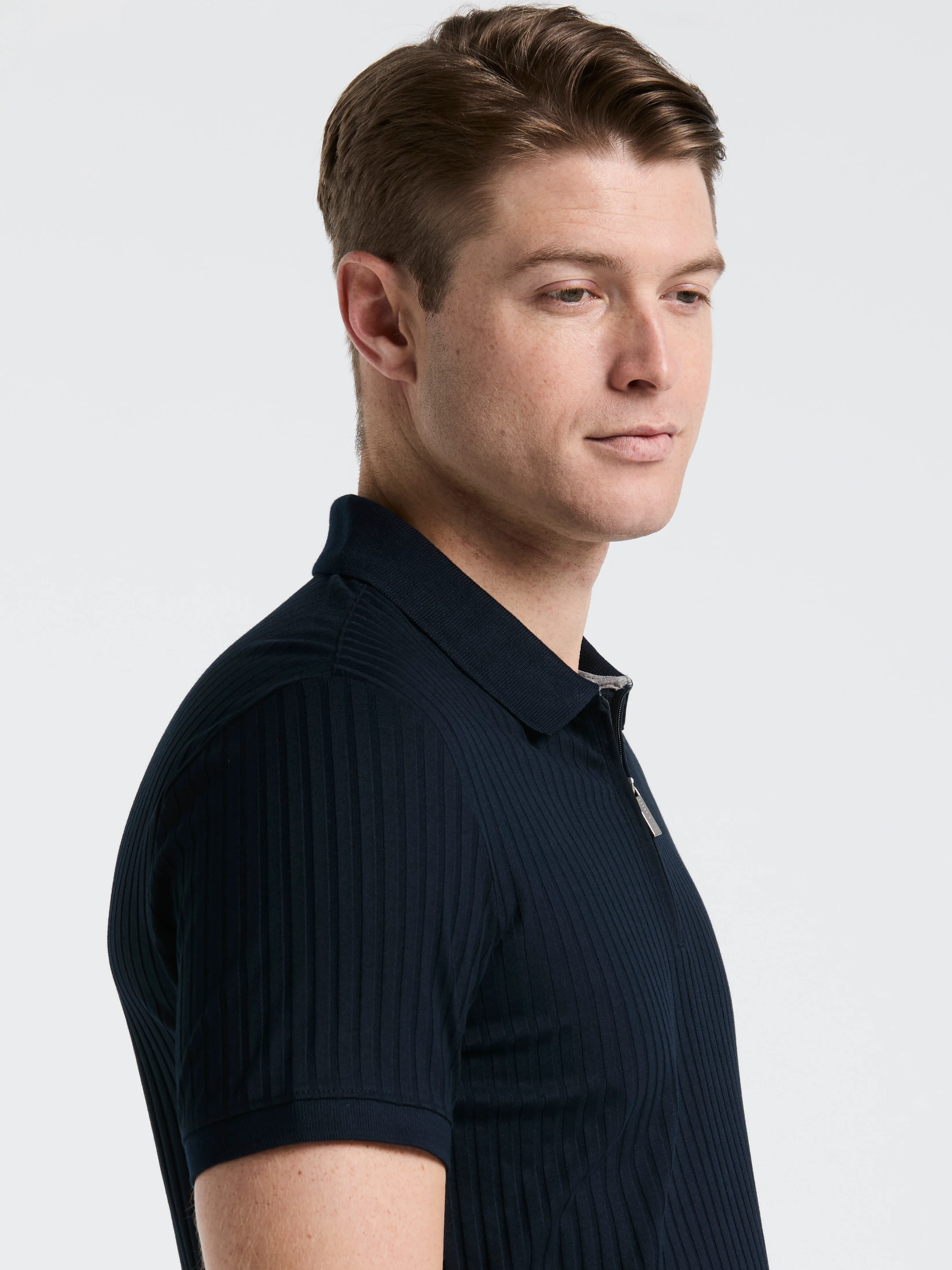 Quarter Zip Ribbed Polo - Image 31