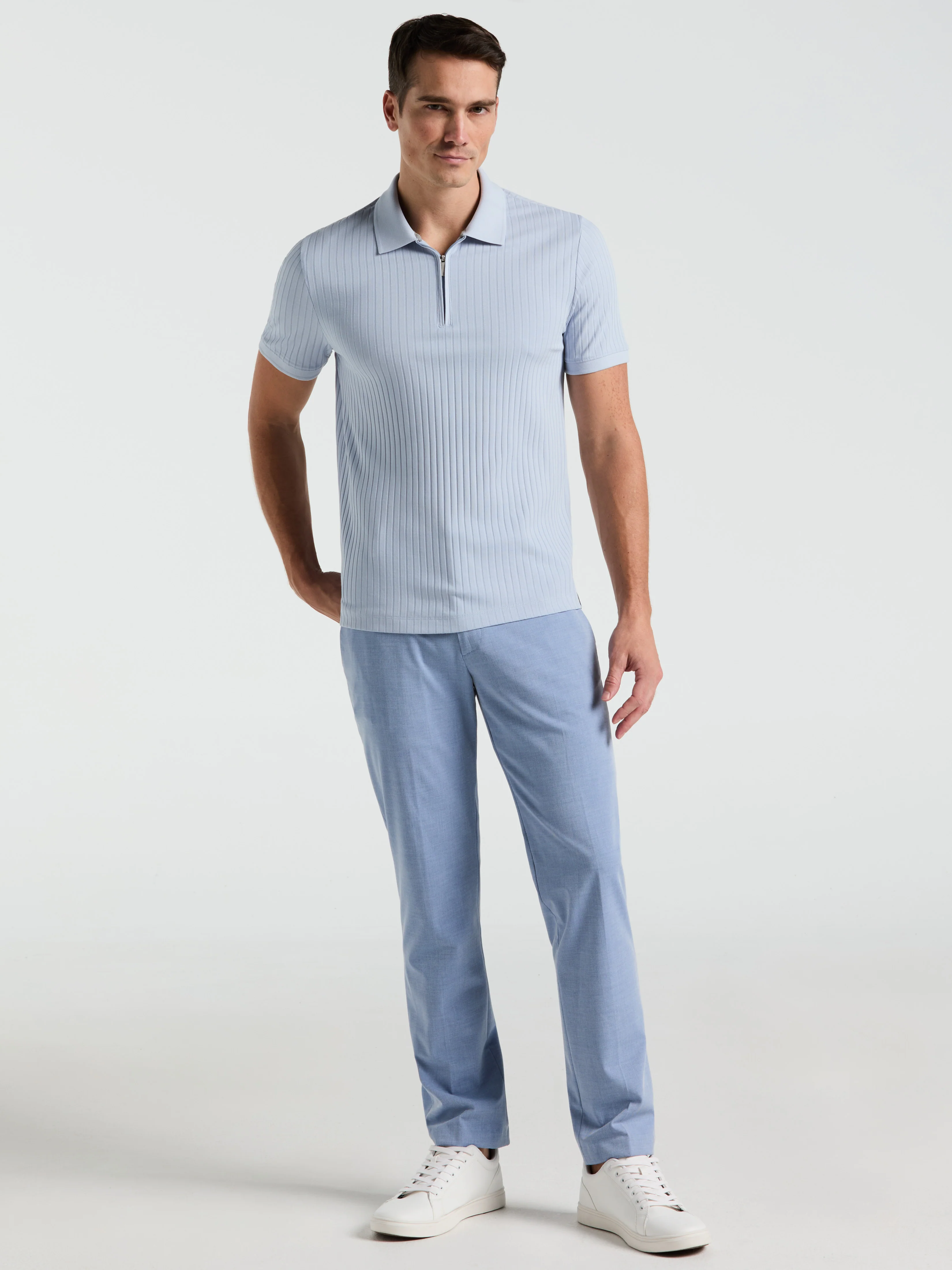 Quarter Zip Ribbed Polo - Image 39