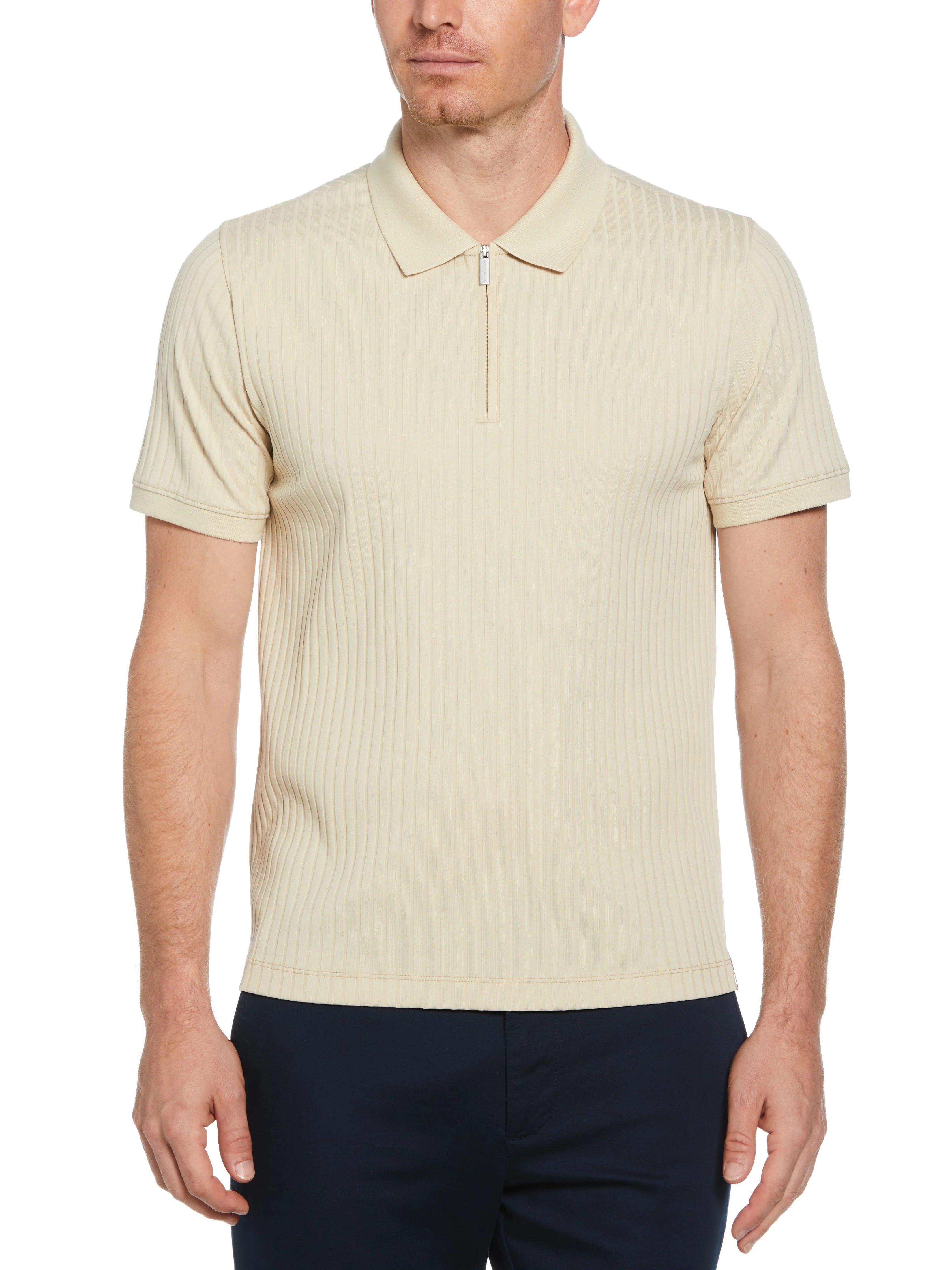 Quarter Zip Ribbed Polo - Image 40
