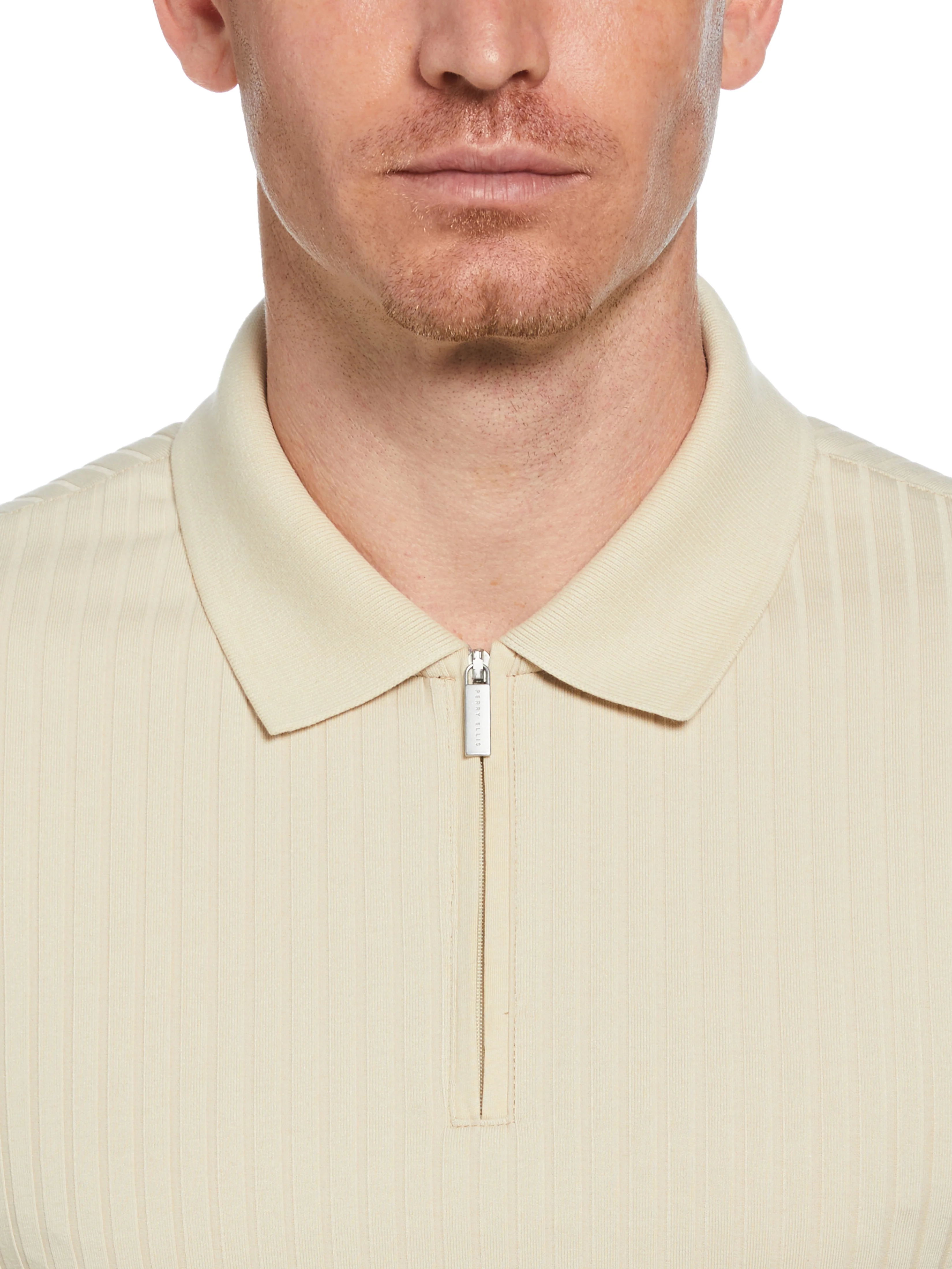 Quarter Zip Ribbed Polo - Image 41