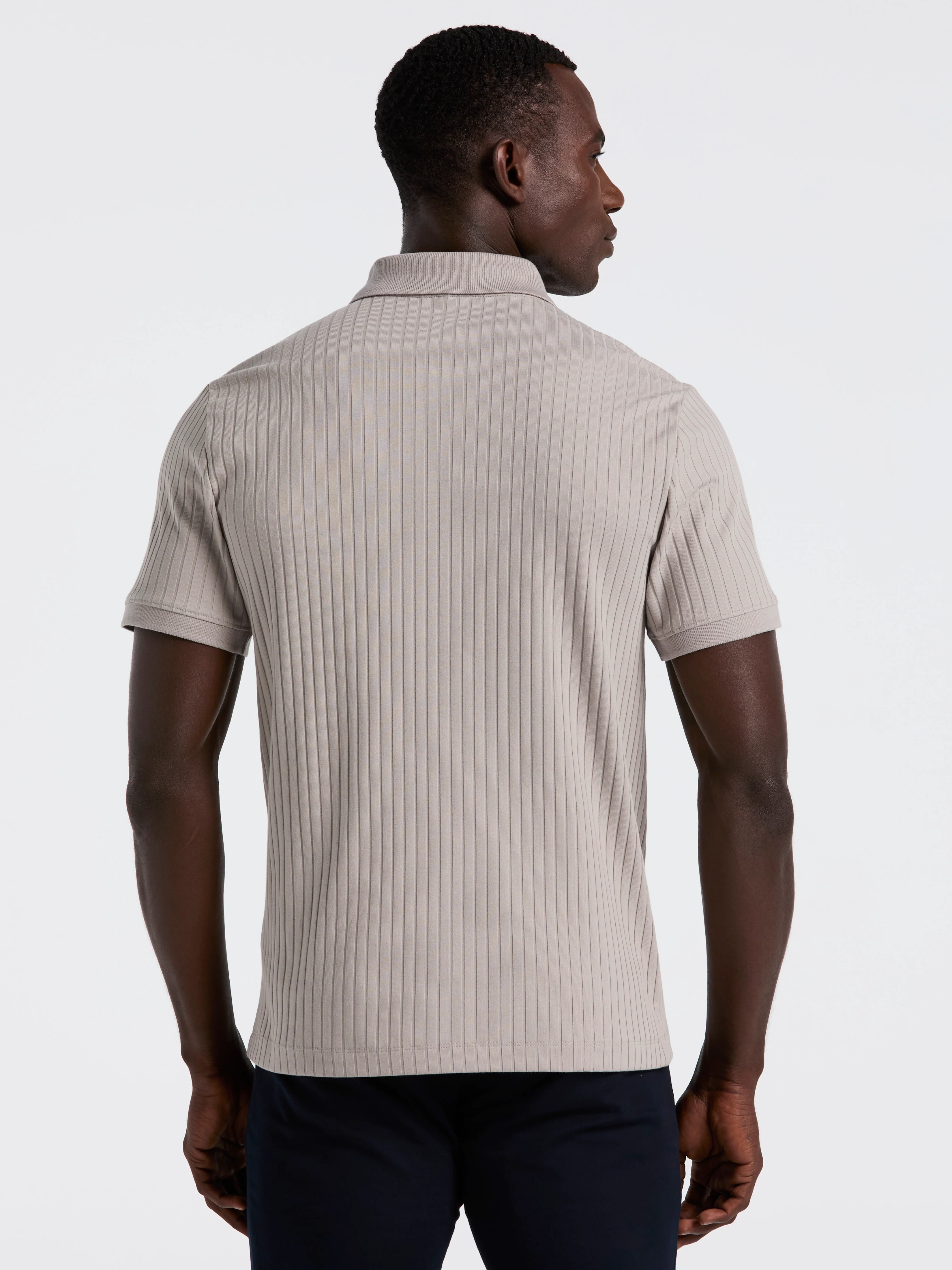 Quarter Zip Ribbed Polo - Image 45
