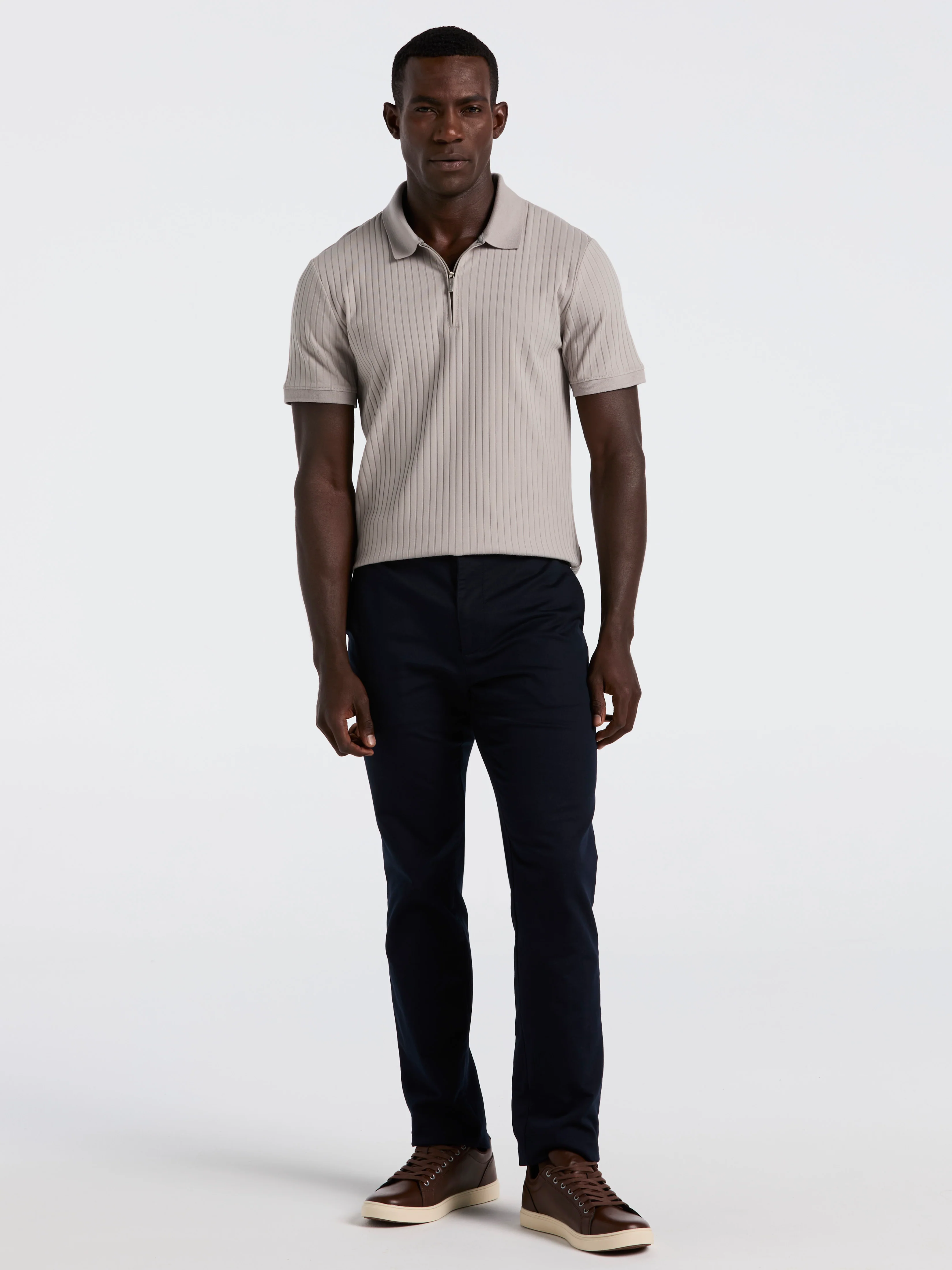 Quarter Zip Ribbed Polo - Image 46