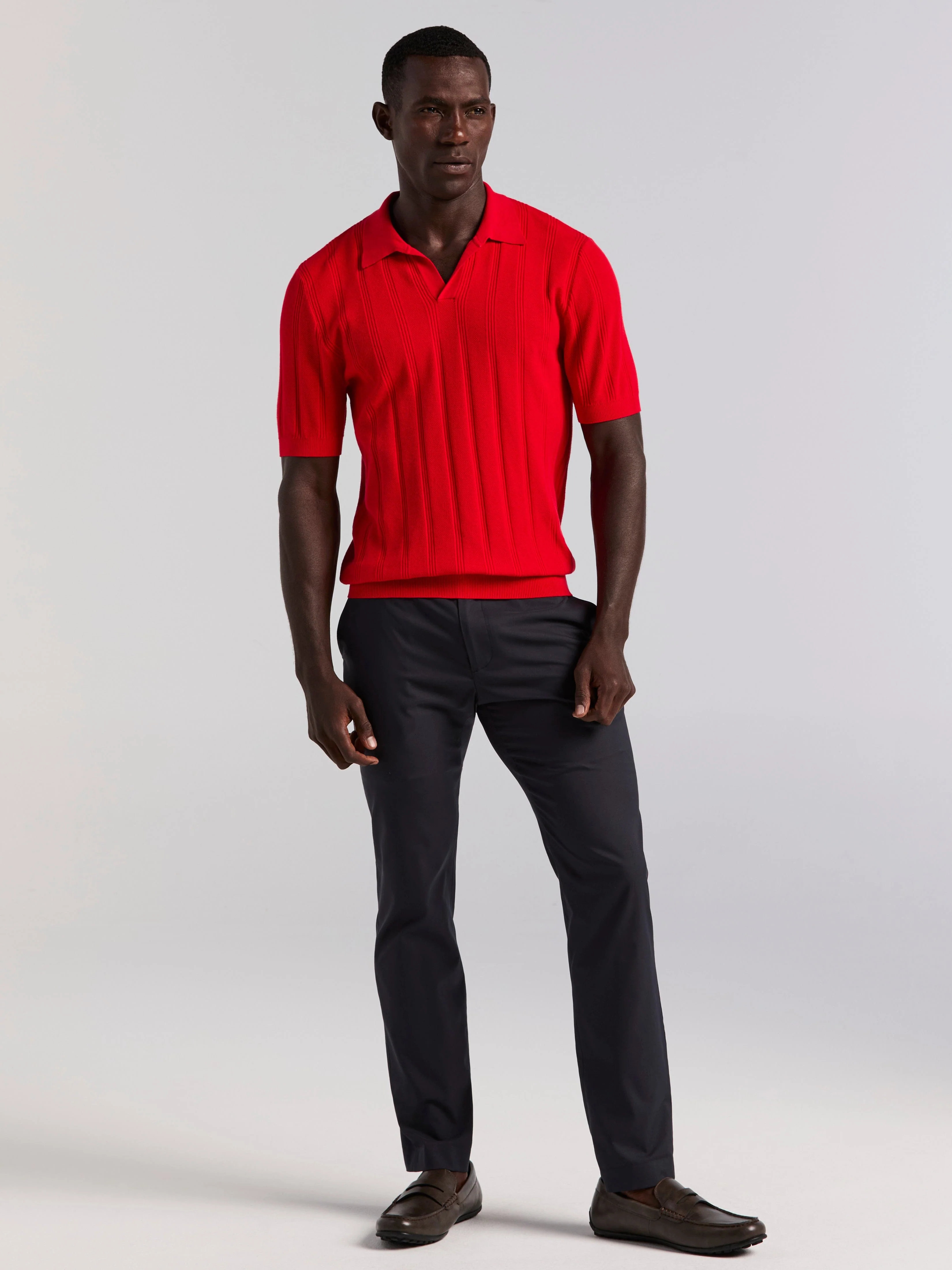 Mesh Stripe Sweater Polo - Image 21