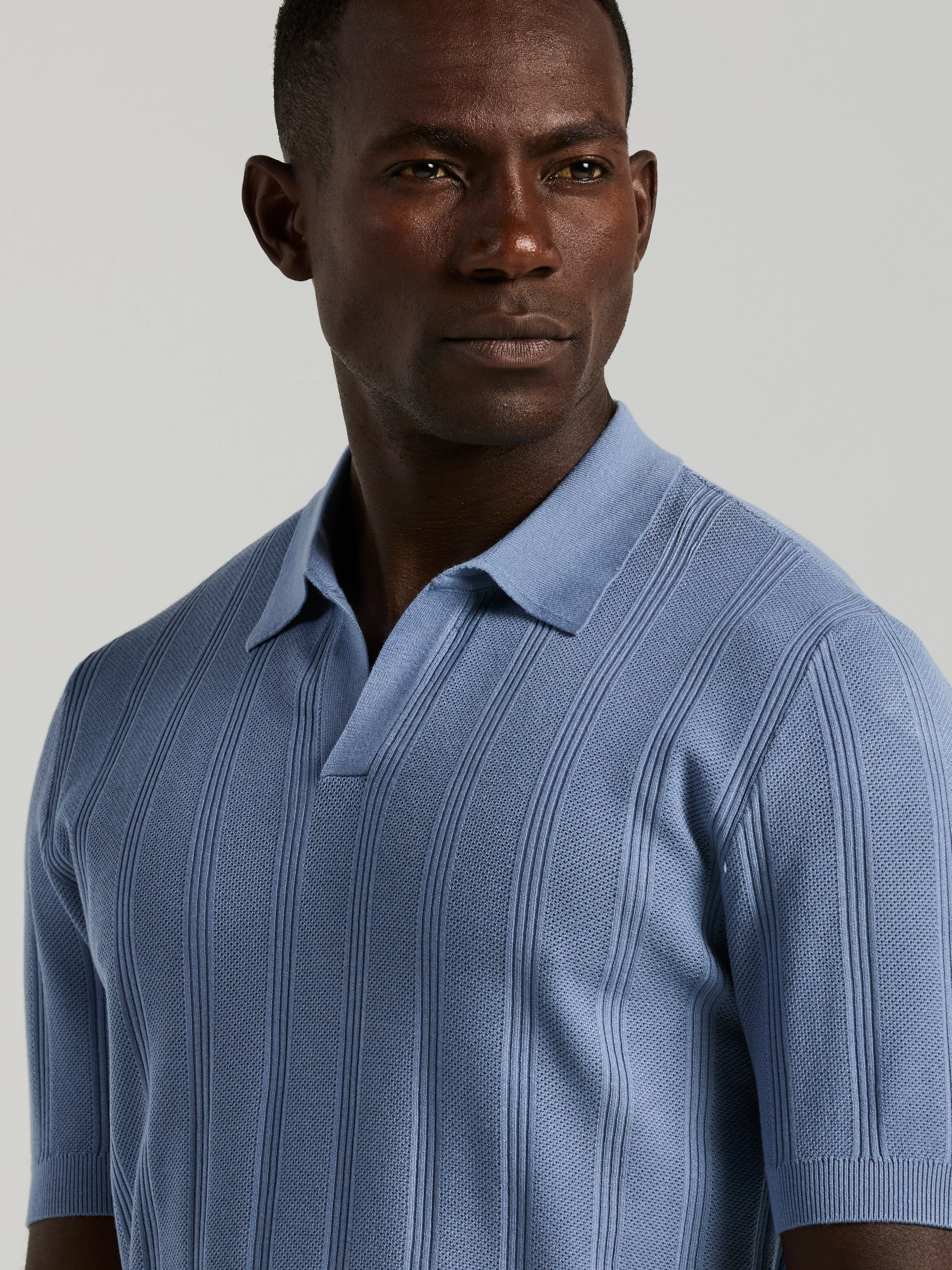 Mesh Stripe Sweater Polo - Image 29