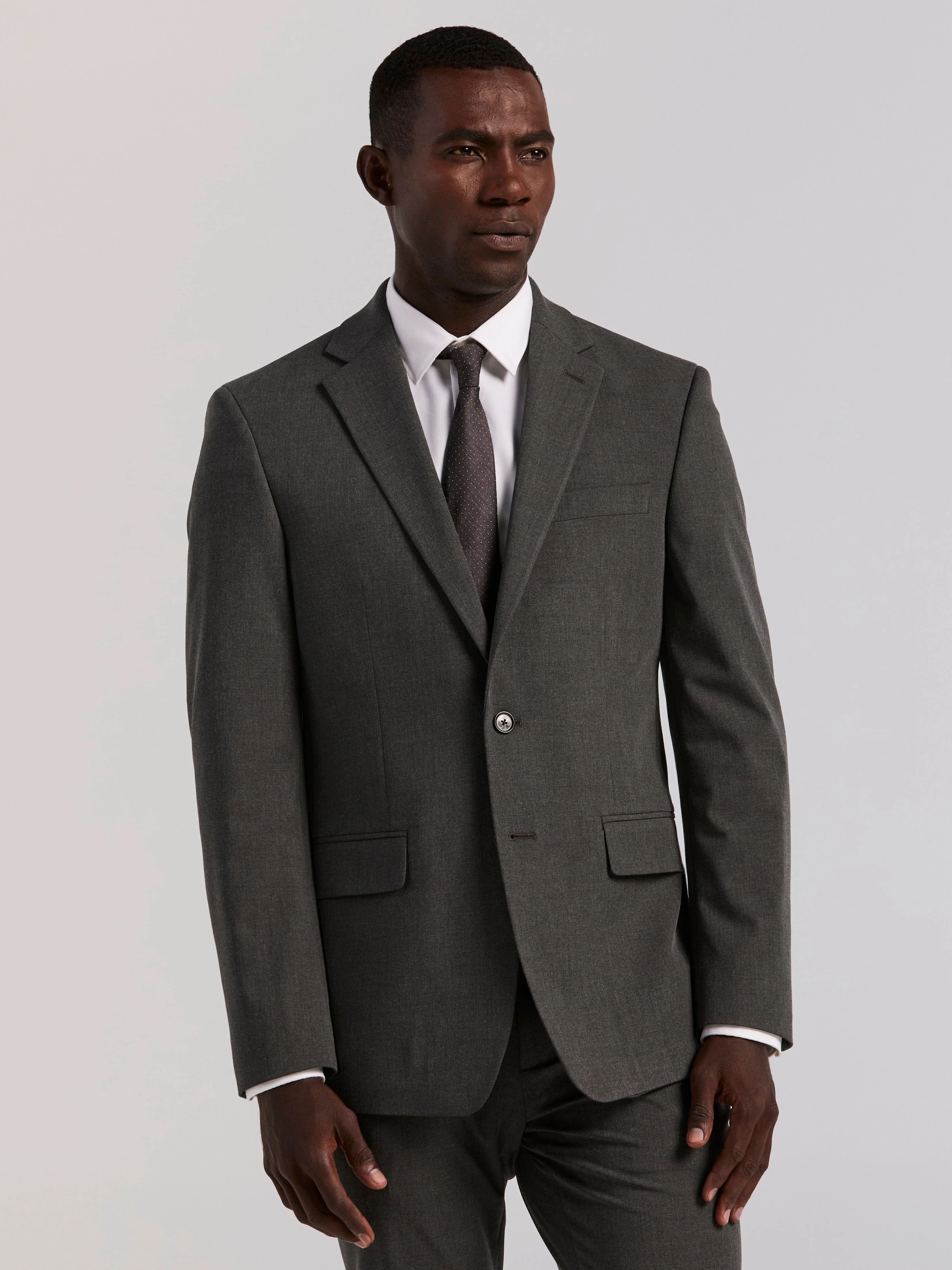 Slim Fit Gabardine Suit Jacket - Image 6