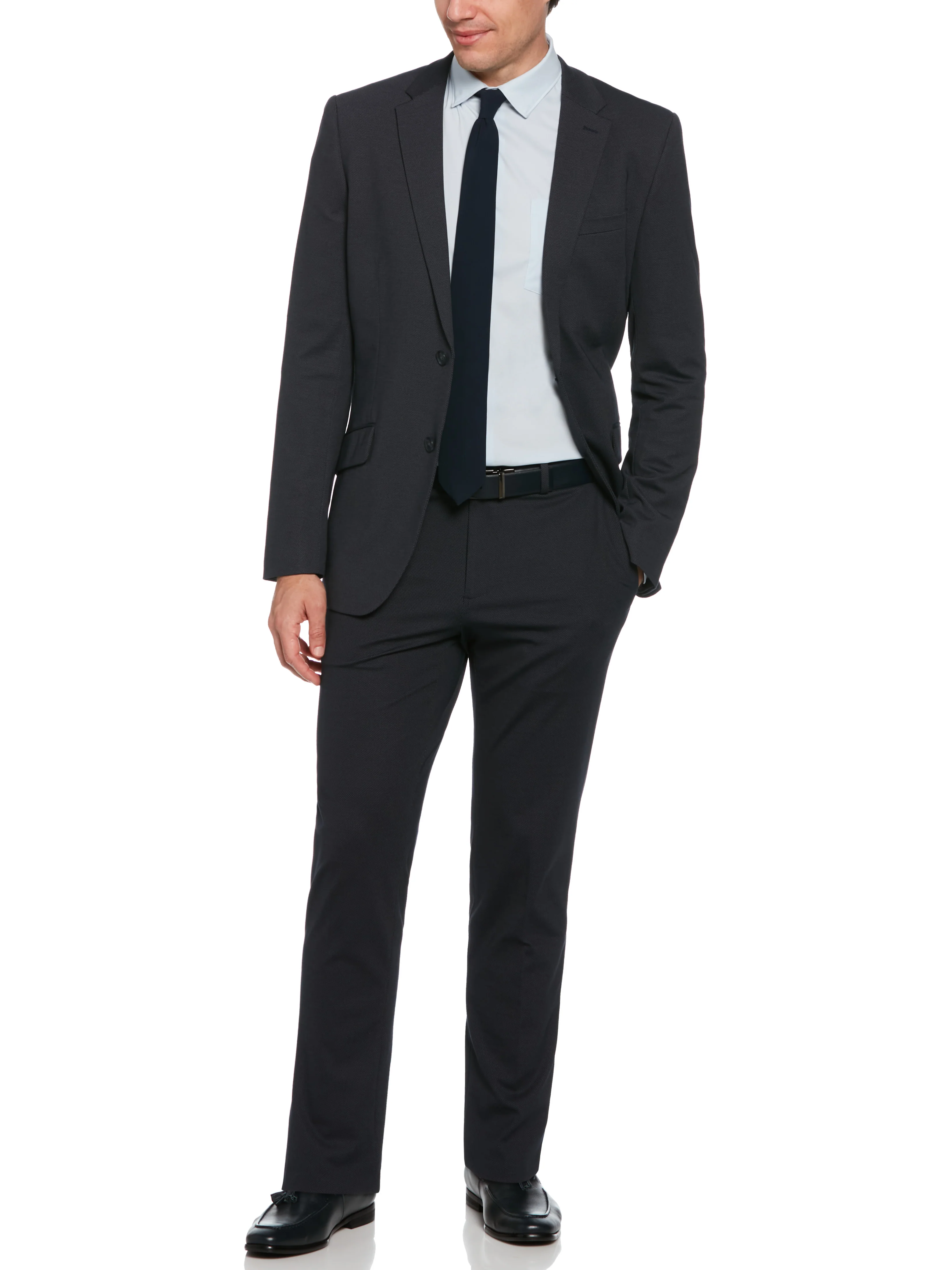 Slim Fit Pindot Stretch Knit Suit Jacket - Image 5