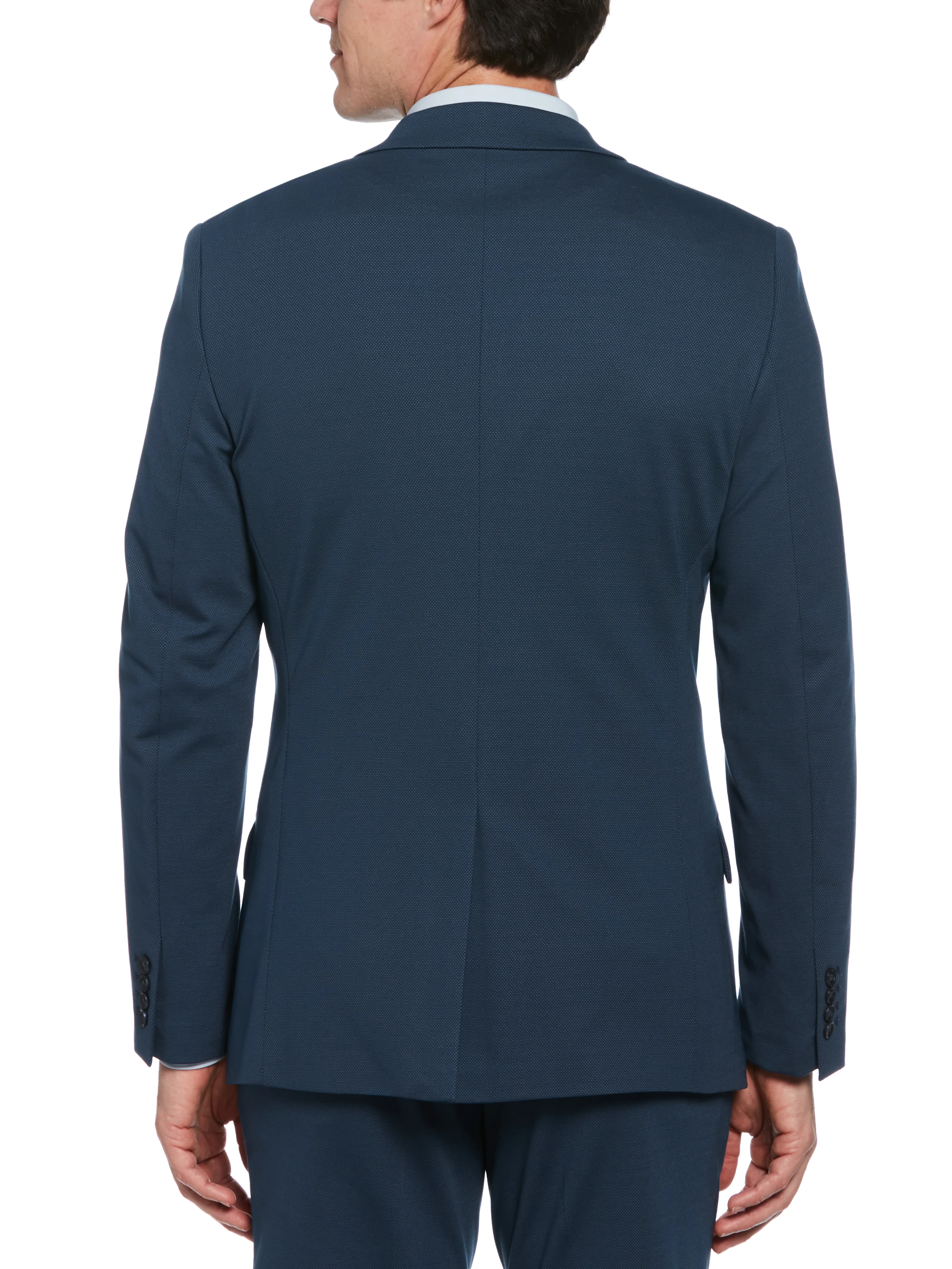 Slim Fit Pindot Stretch Knit Suit Jacket - Image 8