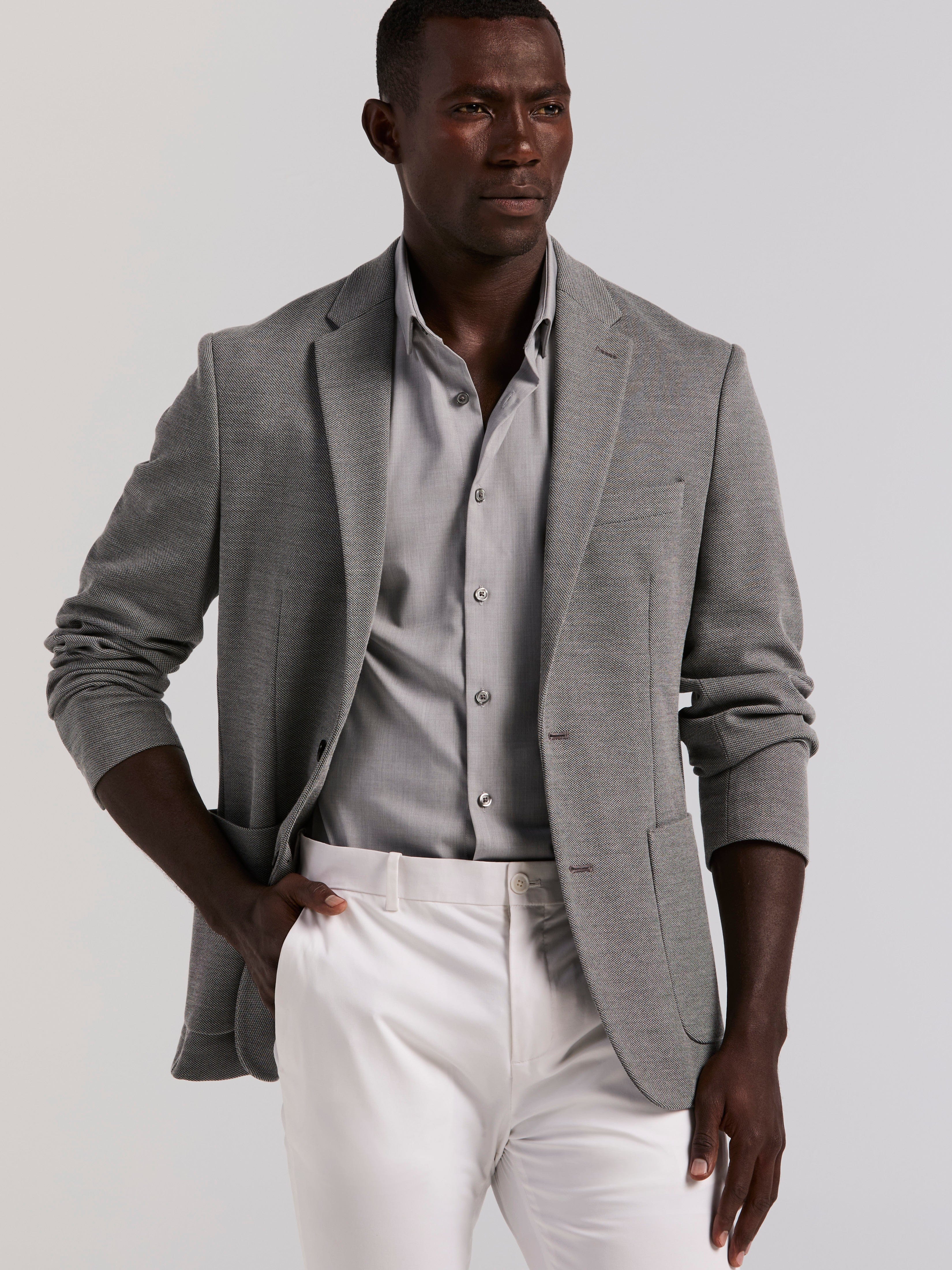 Slim Fit Unlined Textured Sportcoat - Image 3