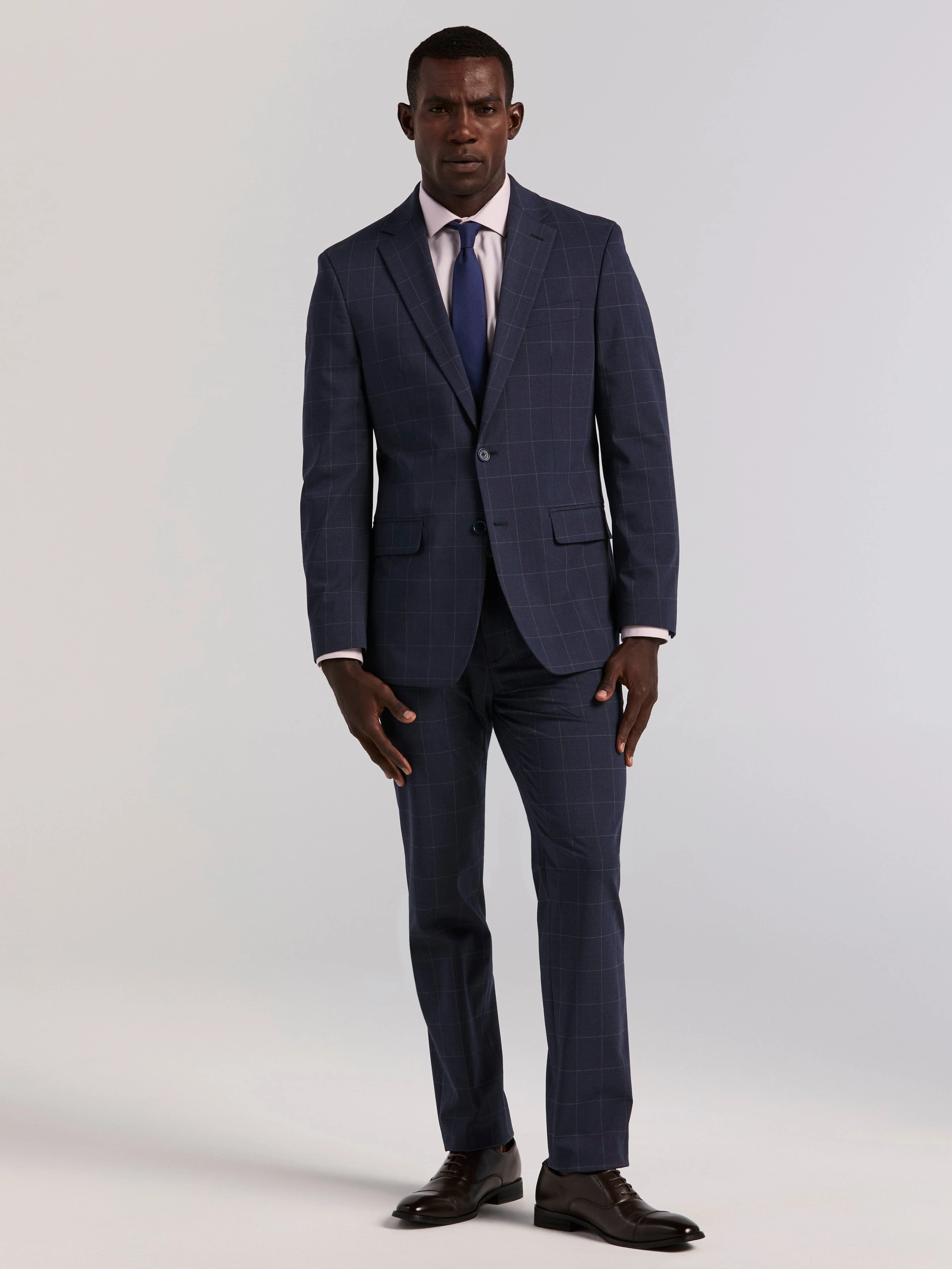 Slim Fit Windowpane Suit Pant - Image 10