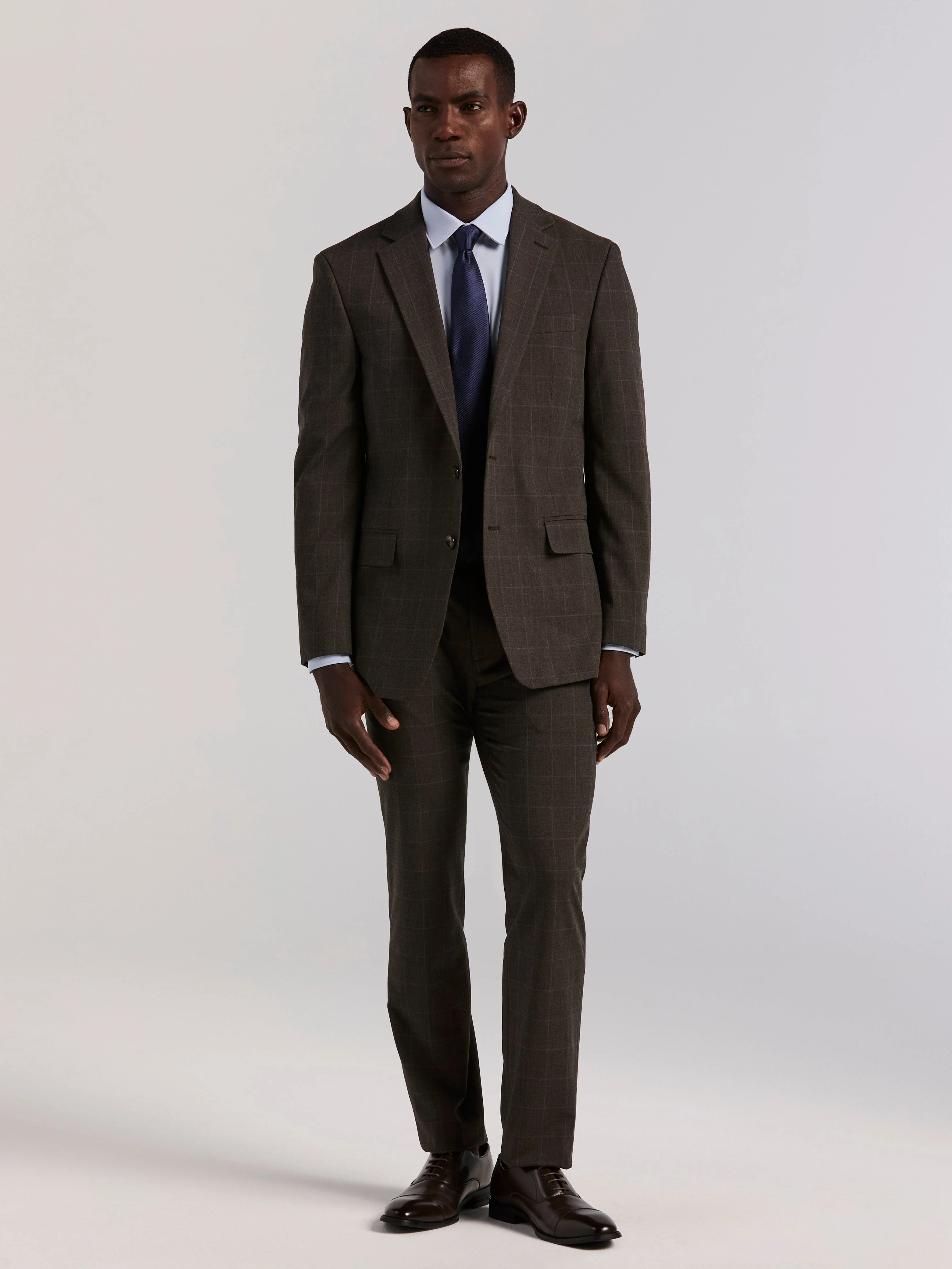 Slim Fit Windowpane Suit Pant - Image 5