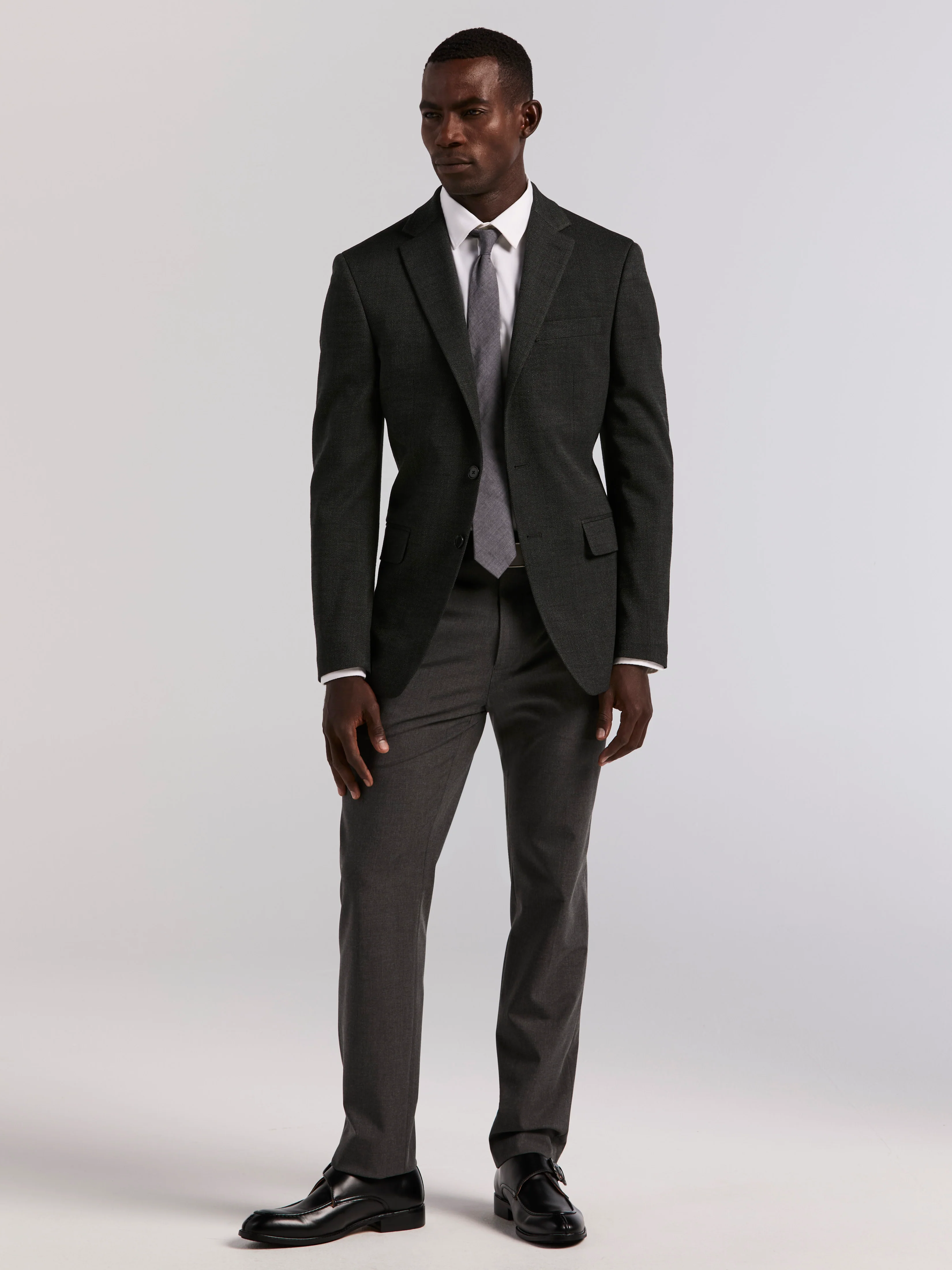Slim Fit Olive Textured Sportcoat - Image 4